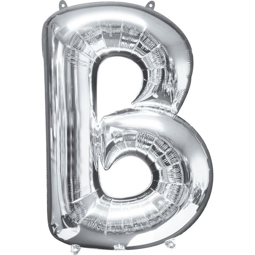 34in Silver Letter Balloon (B)